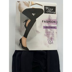 Wang Sheng Women’s Black Ripped Fashion Leggings One Size